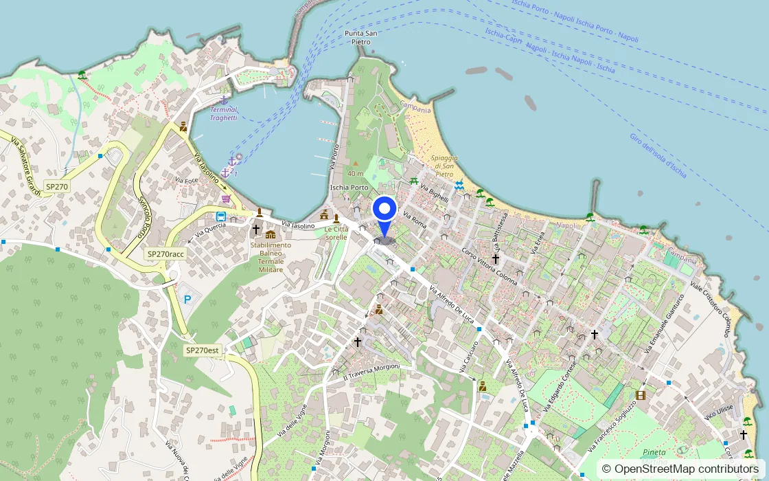 Mappa: sede Unischia in Via Alfredo De Luca 135, 80077 Ischia (NA)